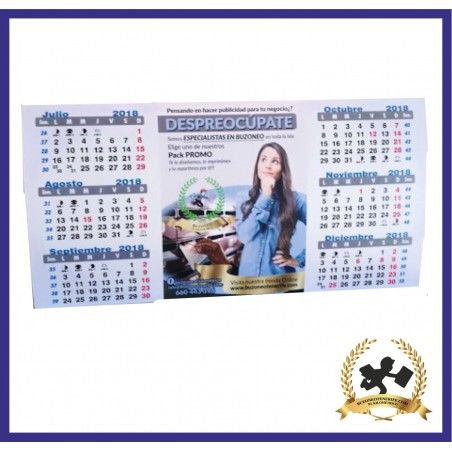 Calendarios de sobre mesa personalizados- buzoneotenerife.com