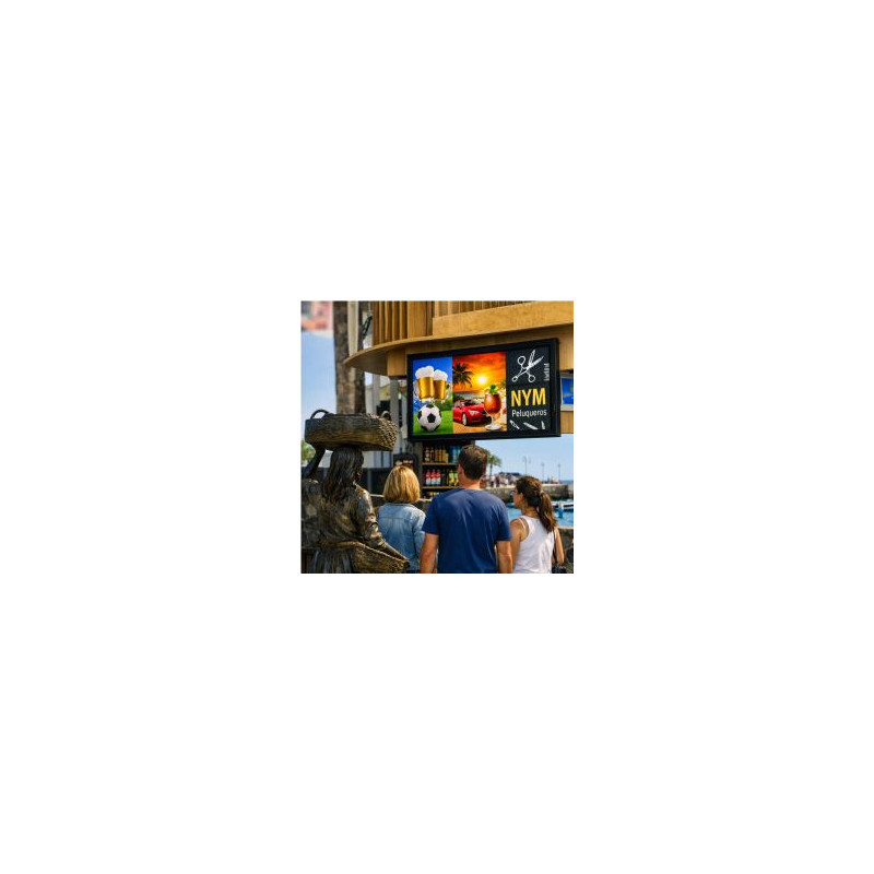 Pantalla Led de 2,56 x 1,28 metros, Situada en el Centro del Puerto de la Cruz (Plaza del Charco)